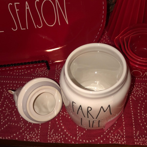 Rae Dunn FARM LIFE Baby Canister with Cow Topper - Picture 6 of 8